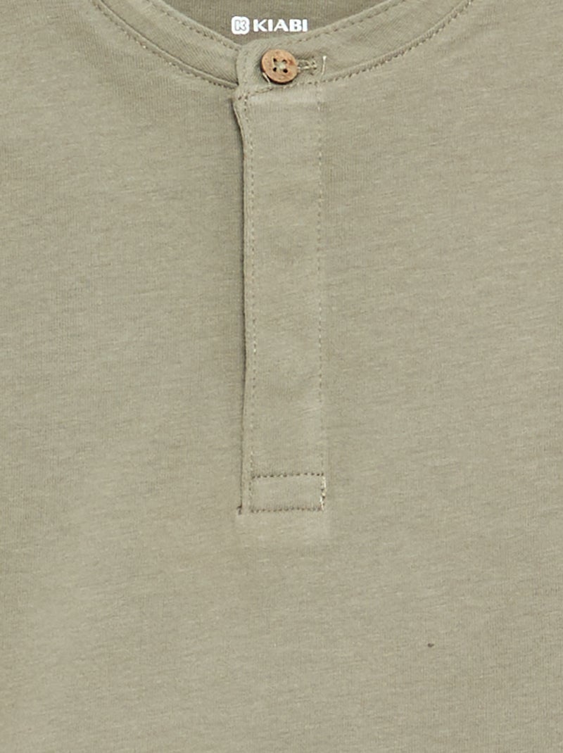 Completo t-shirt con collo alla coreana + pantaloni - 2 pezzi Bianco - Kiabi