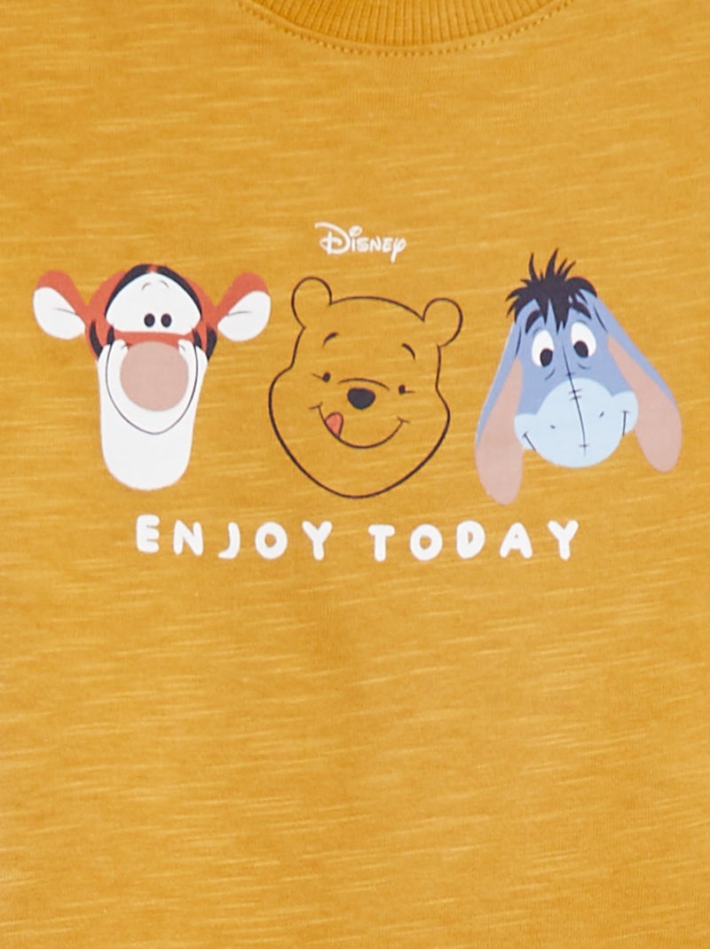 Completo t-shirt 'Disney' + salopette corta a righe - 2 pezzi GIALLO - Kiabi