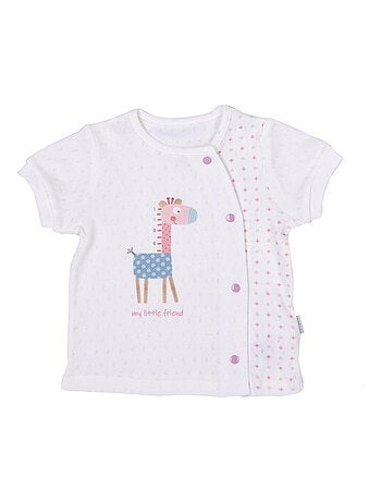 Completo t-shirt e pantaloncini per bambini in cotone biologico, motivo giraffa | kitikate | kitikat