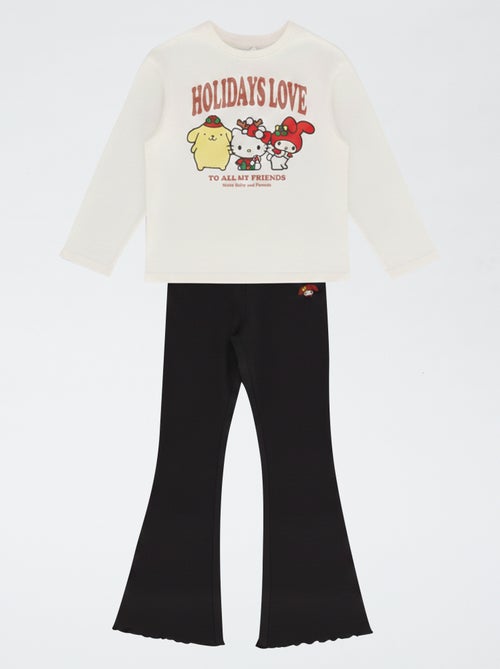 Completo t-shirt + legging svasato 'Hello Kitty' - 2 pezzi - Kiabi