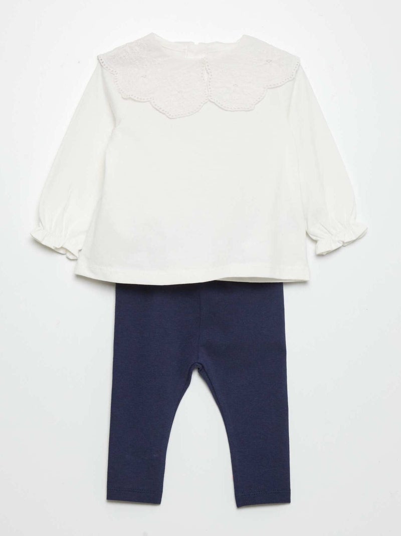 Completo t-shirt + leggings - 2 pezzi BIANCO - Kiabi