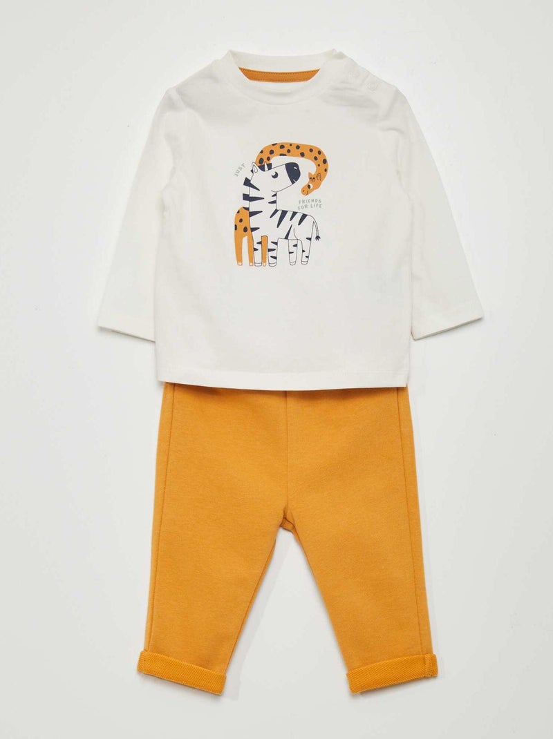 Completo t-shirt + leggings - 2 pezzi BIANCO - Kiabi