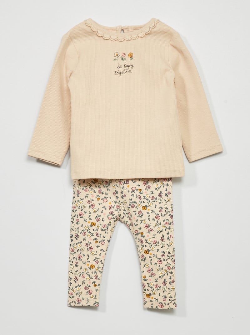 Completo t-shirt + leggings - 2 pezzi ROSA - Kiabi