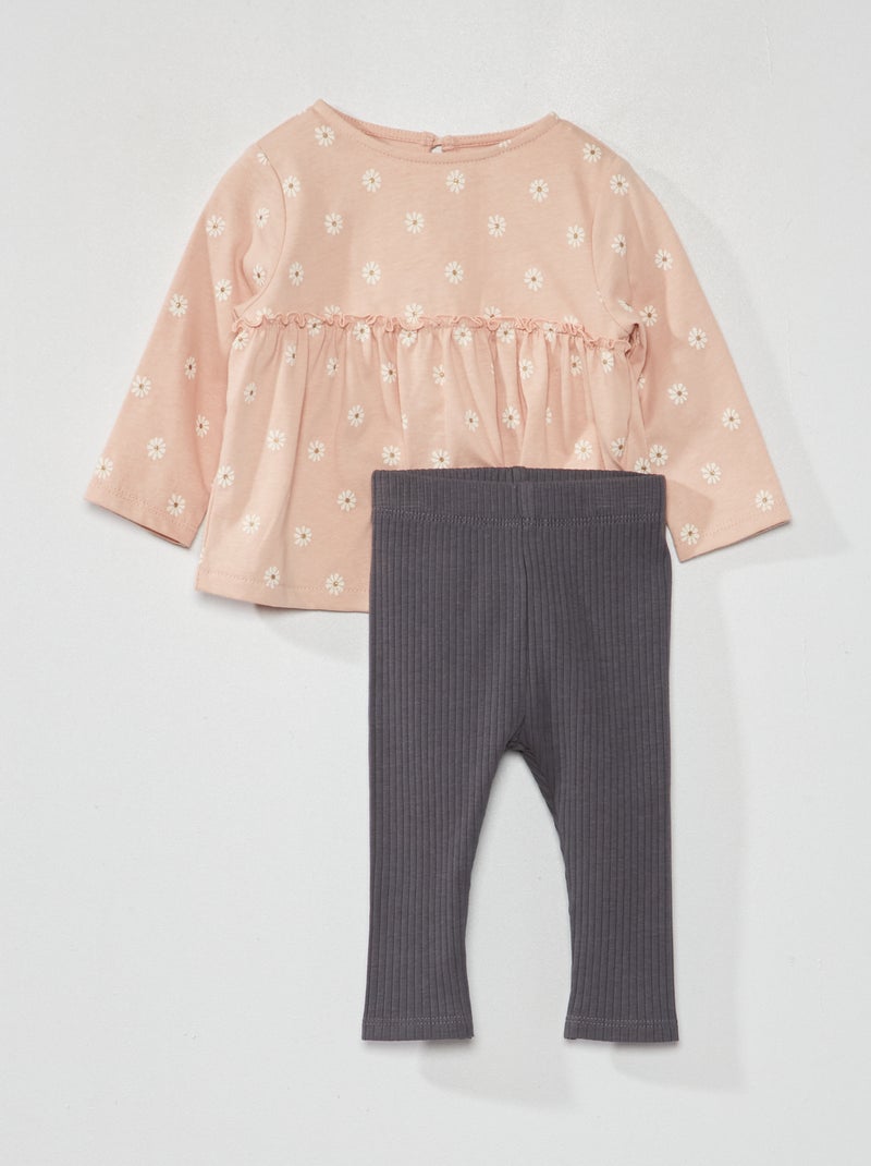 Completo t-shirt + leggings - 2 pezzi ROSA - Kiabi