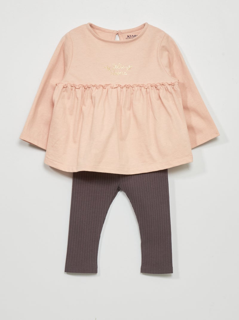 Completo t-shirt + leggings - 2 pezzi ROSA - Kiabi