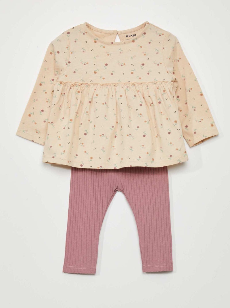 Completo t-shirt + leggings - 2 pezzi ROSA - Kiabi