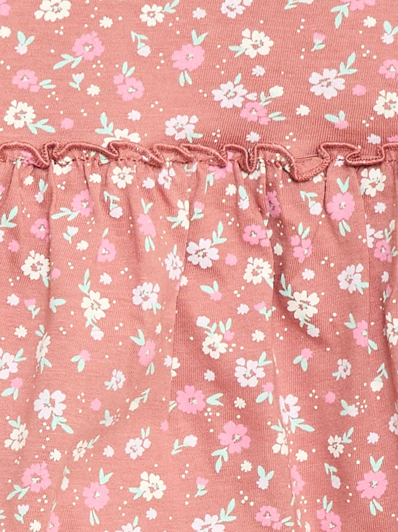 Completo t-shirt + leggings a coste - 2 pezzi Rosa - Kiabi