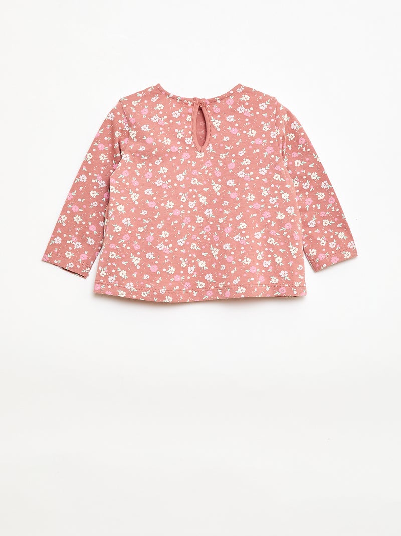 Completo t-shirt + leggings a coste - 2 pezzi Rosa - Kiabi