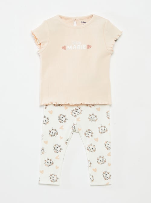 Completo t-shirt + leggings a coste 'Minou' - 2 pezzi - Kiabi