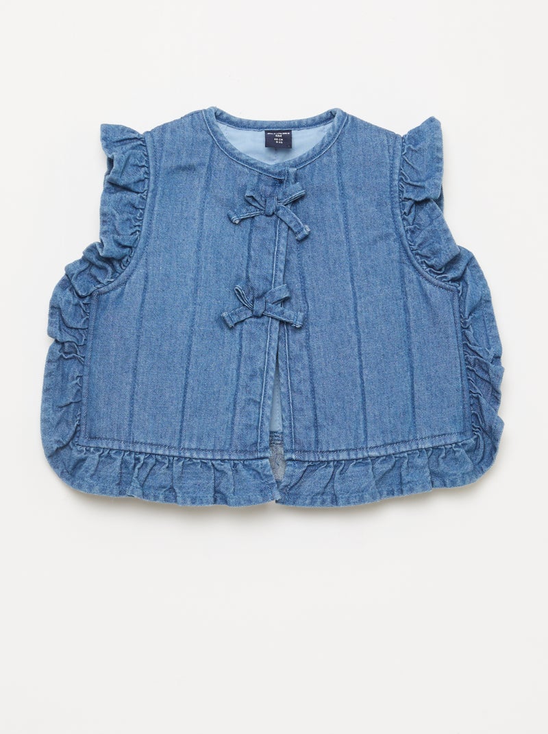 Completo t-shirt + leggings + gilet - 3 pezzi Blu - Kiabi