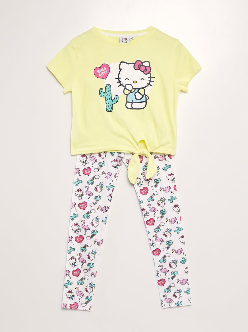 Completo t-shirt + leggings 'Hello Kitty' GIALLO - Kiabi