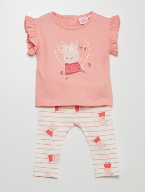 Completo t-shirt + leggings 'Peppa Pig' - Kiabi