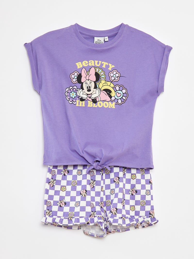 Completo t-shirt lunga + shorts 'Minnie' VIOLA - Kiabi