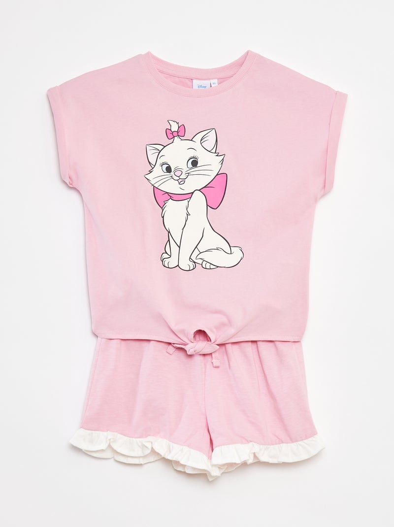 Completo t-shirt lunga + shorts 'Minou' ROSA - Kiabi