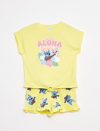 Completo t-shirt lunga + shorts 'Stitch'