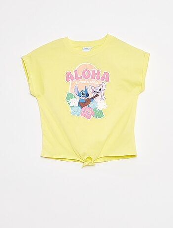 Completo t-shirt lunga + shorts 'Stitch'