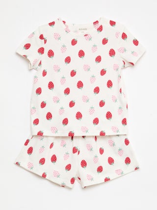 Completo t-shirt + pantaloncini all-over