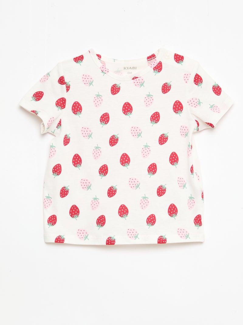 Completo t-shirt + pantaloncini all-over Bianco - Kiabi