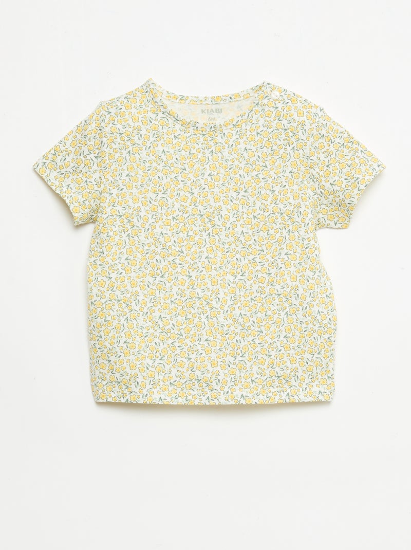 Completo t-shirt + pantaloncini all-over Bianco - Kiabi