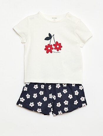 Completo t-shirt + pantaloncini all-over
