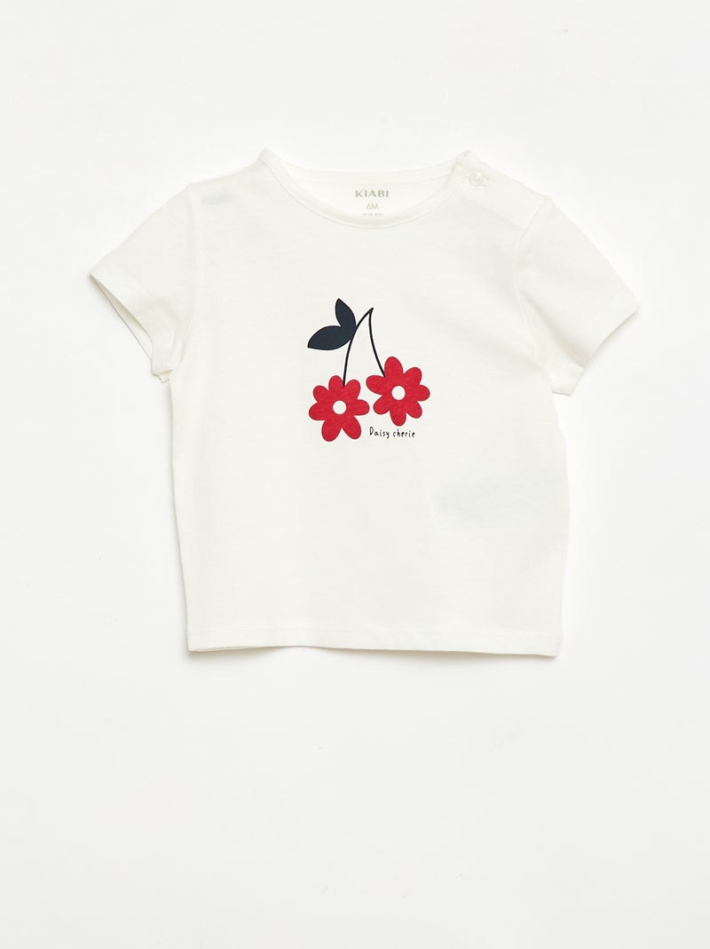 Completo t-shirt + pantaloncini all-over Bianco - Kiabi