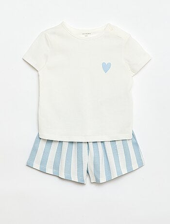 Completo t-shirt + pantaloncini all-over