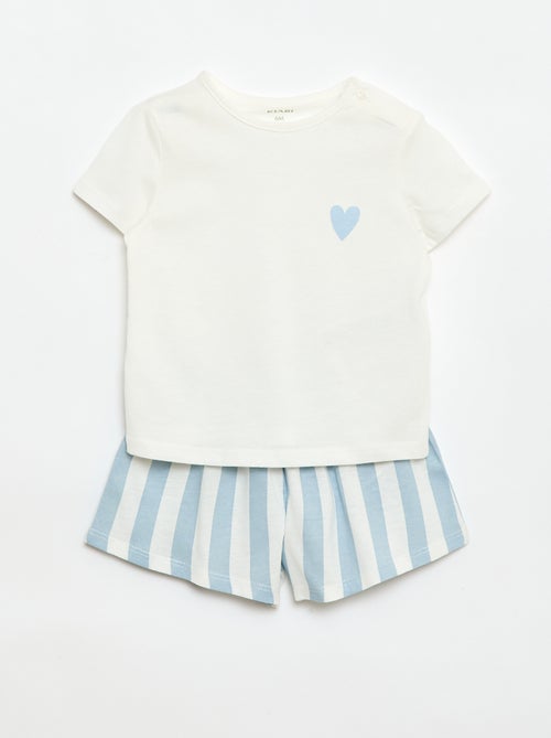 Completo t-shirt + pantaloncini all-over - Kiabi