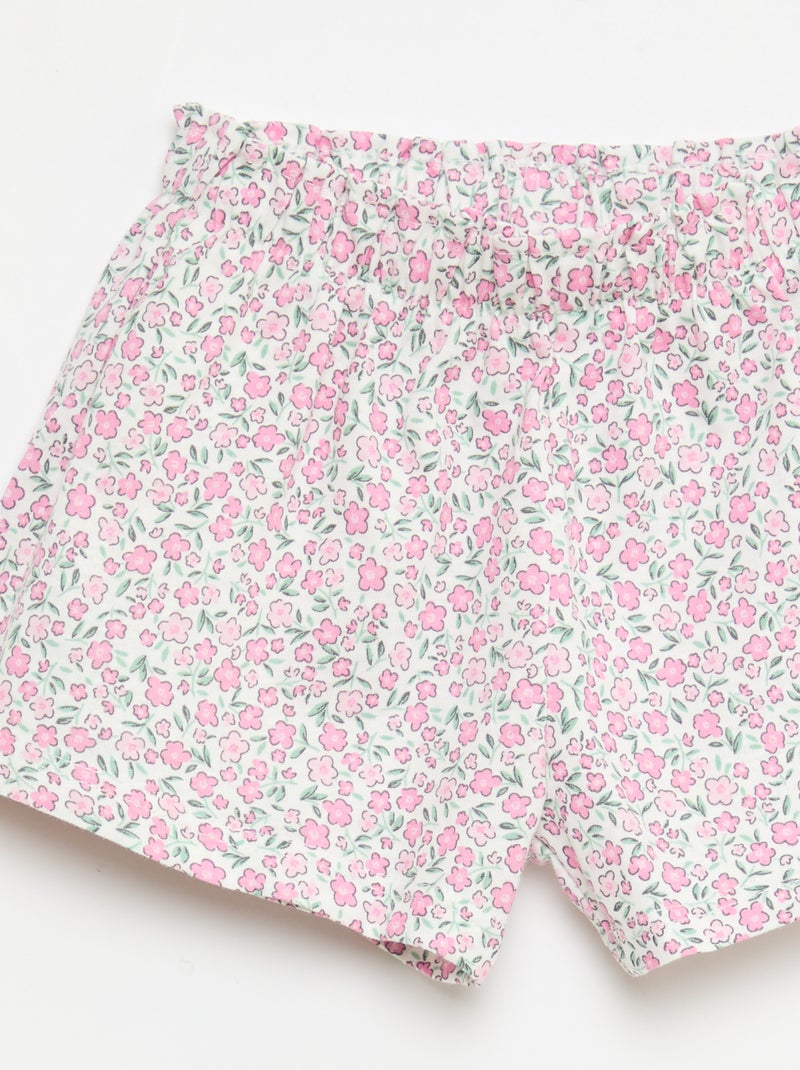 Completo t-shirt + pantaloncini all-over Rosa - Kiabi