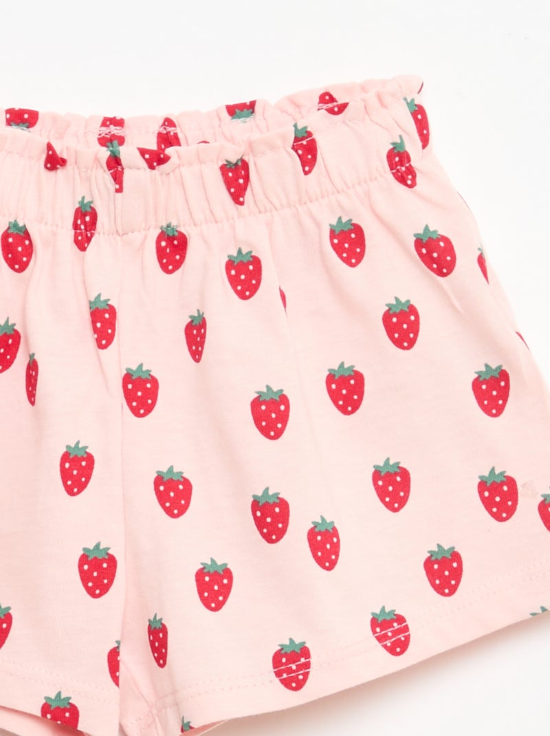 Completo t-shirt + pantaloncini all-over Rosso - Kiabi