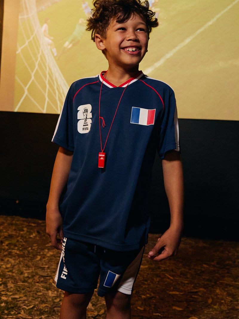 Completo t-shirt + pantaloncini con licenza ufficiale della Coppa del Mondo FIFA 26™ - Francia Blu - Kiabi