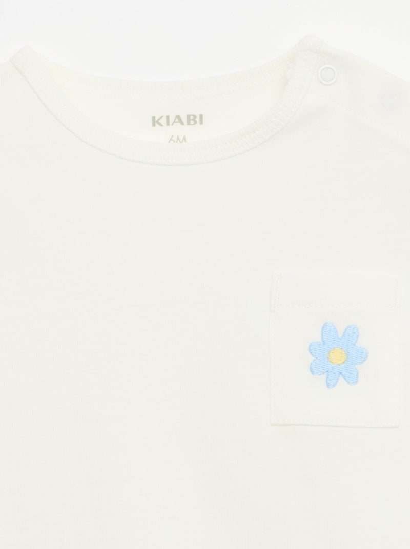 Completo T-shirt + pantaloncino ciclista a costine - 2 pezzi Blu - Kiabi