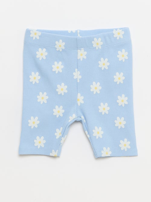 Completo T-shirt + pantaloncino ciclista a costine - 2 pezzi - Kiabi