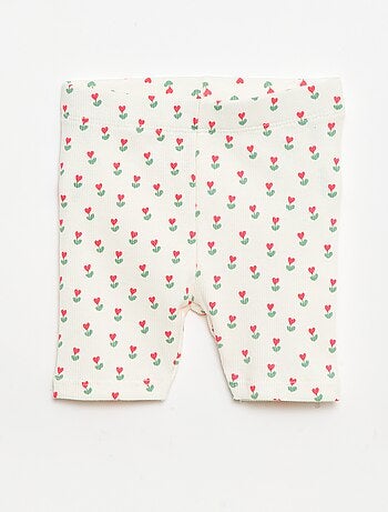 Completo T-shirt + pantaloncino ciclista a costine - 2 pezzi