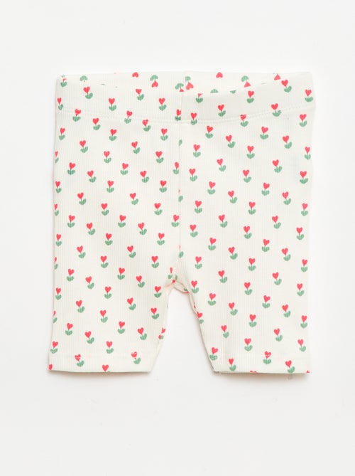 Completo T-shirt + pantaloncino ciclista a costine - 2 pezzi - Kiabi