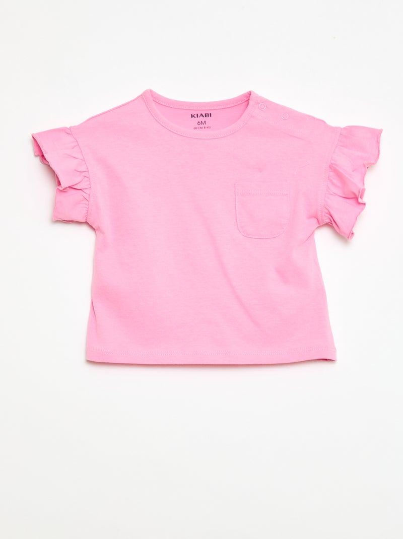 Completo t-shirt + pantaloni - 2 tasche Rosa - Kiabi