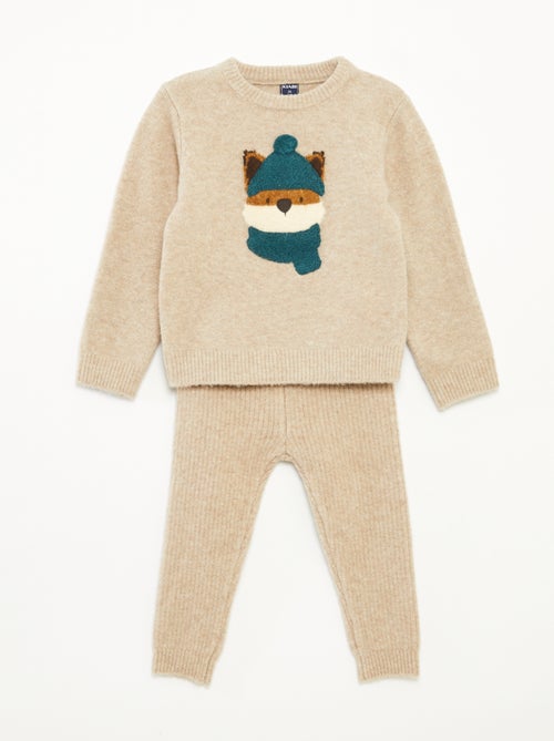 Completo t-shirt + pantaloni - stampa volpe - Kiabi