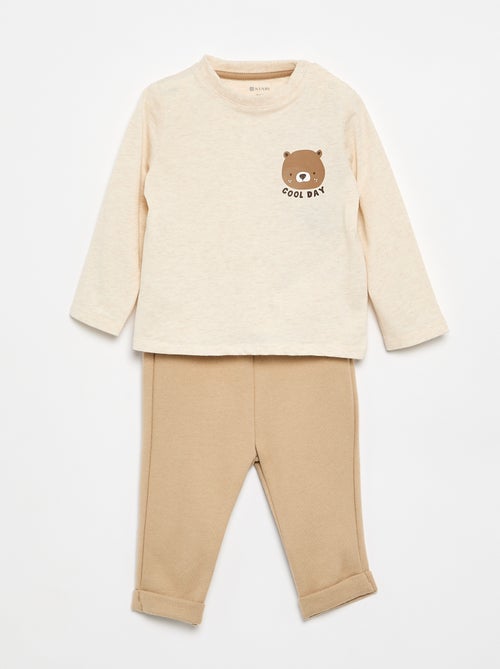 Completo t-shirt + pantaloni da jogging - 2 pezzi - Kiabi Completo t-shirt + pantaloni da jogging - 2 pezzi - Kiabi