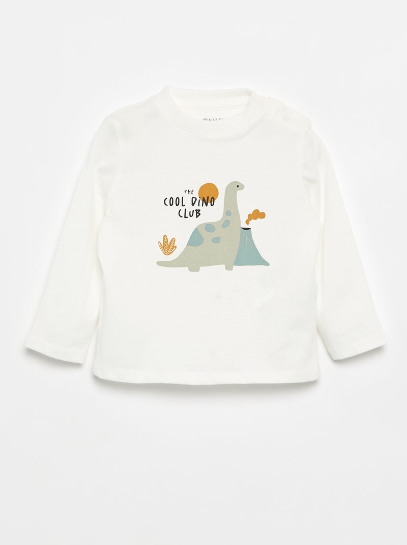 Completo t-shirt + pantaloni da jogging - 2 pezzi Bianco - Kiabi
