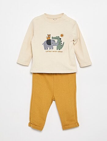 Completo t-shirt + pantaloni da jogging - 2 pezzi