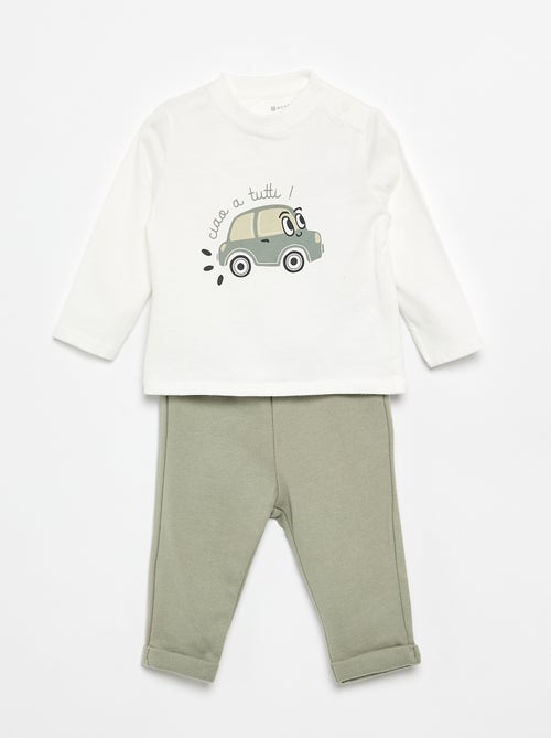 Completo t-shirt + pantaloni da jogging - 2 pezzi - Kiabi