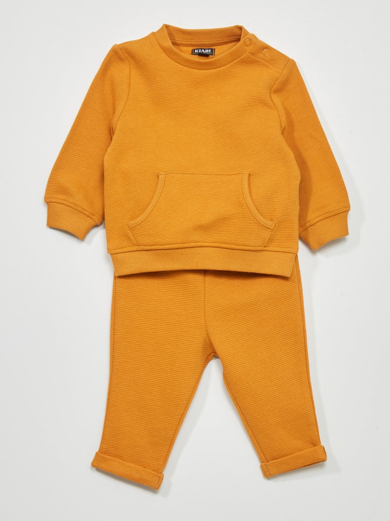 Completo t-shirt + pantaloni da jogging 2 pezzi GIALLO - Kiabi