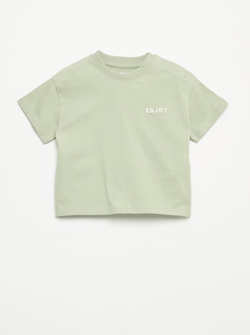 Completo T-shirt + pantaloni da jogging Verde - Kiabi