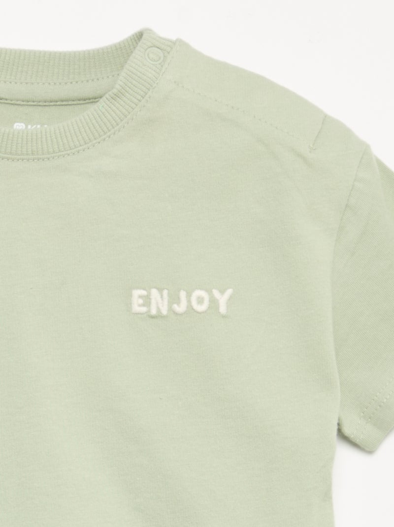 Completo T-shirt + pantaloni da jogging Verde - Kiabi
