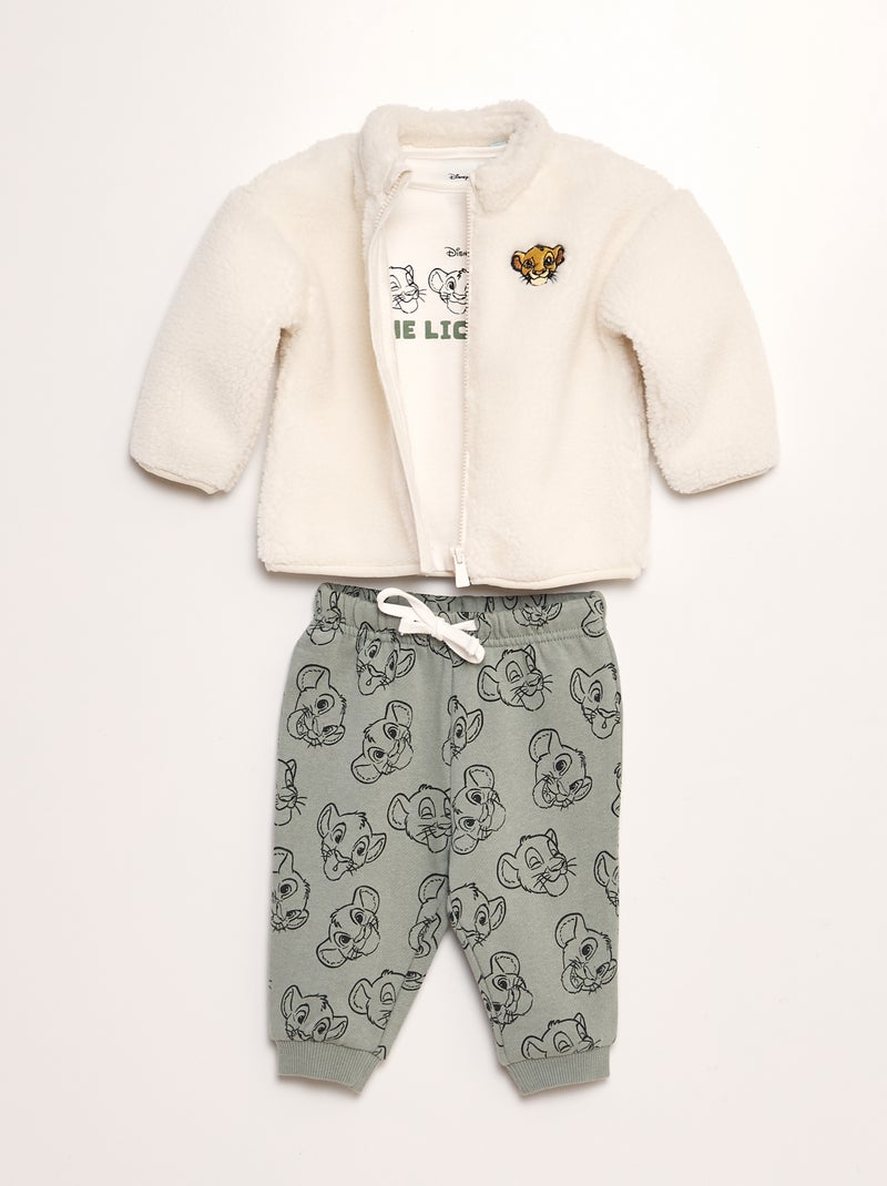 Completo t-shirt + pantaloni + giacca 'Disney' - 3 pezzi BIANCO - Kiabi