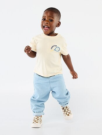 Completo t-shirt + pantaloni in denim - 2 pezzi