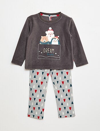 Completo t-shirt + pantaloni in pile - 2 pezzi