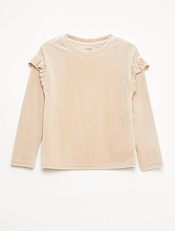 Completo t-shirt + pantaloni in velluto - 2 pezzi