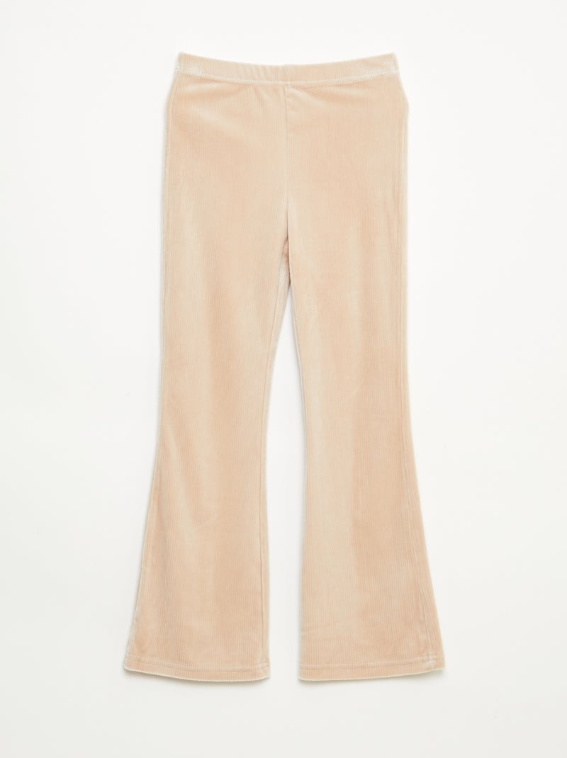 Completo t-shirt + pantaloni in velluto - 2 pezzi Beige - Kiabi