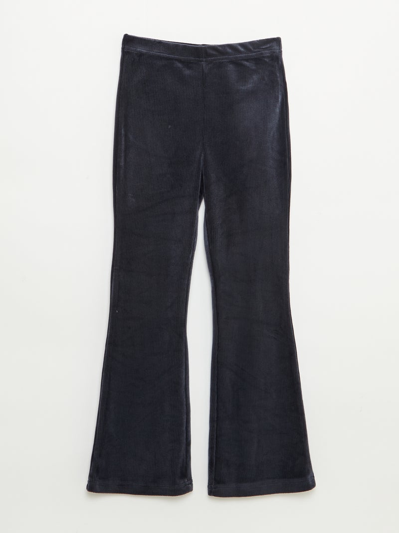 Completo t-shirt + pantaloni in velluto - 2 pezzi Nero - Kiabi