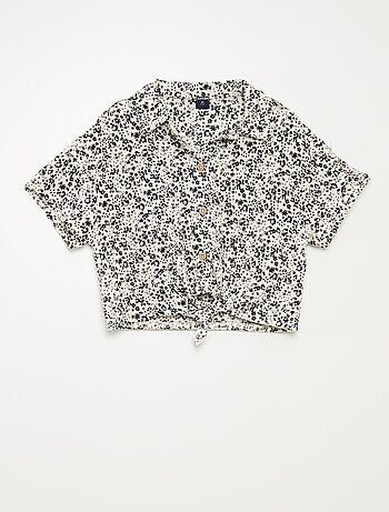 Completo t-shirt + pantaloni morbidi con stampa floreale - 2 pezzi